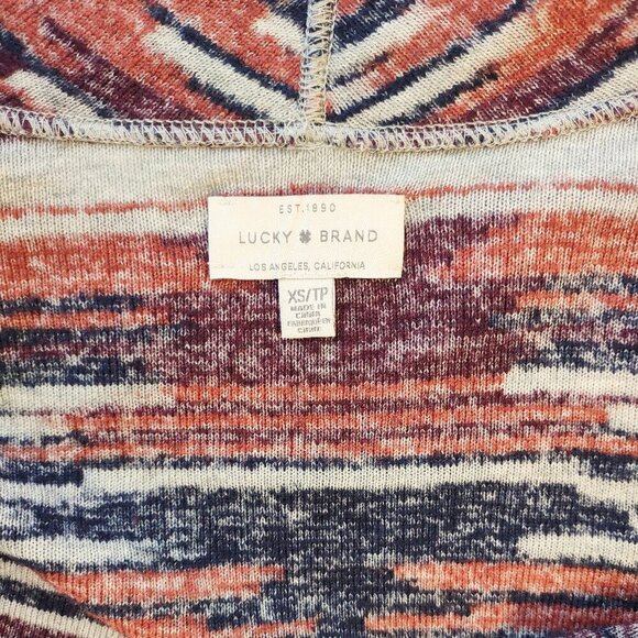 Lucky Brand Southwest Long Cardigan Boho Cabin Chic Yellowstone Praire Size XS/S - Picture 7 of 8